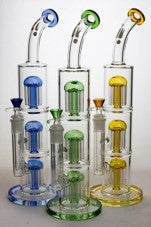 1596.5 | NICE GLASS 16" Infyniti Brand Water Pipe with Straight Tube and 3 percolators