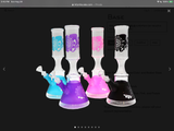1391  12" Sun and Mushroom Black, Green, Blue, Red and Pink