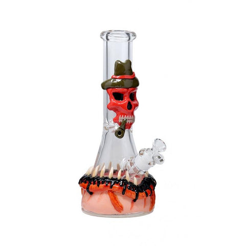 034.5 | ST034 12.5 inch NICE GLASS 3D-Wrap Red Skull Beaker