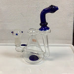 1360H 10 inch Recycler Oil Rig Green Blue Assorted