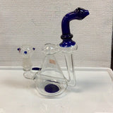 1360H 10 inch Recycler Oil Rig Green Blue Assorted