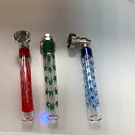 171.5 24 pc Metal pipe with glass tube x24