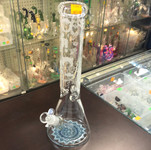 1757 | 14 “Blue Mandale Ice Catcher 14 Inch Decal Beaker