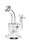 8003 | N8003F 8 inch 7mm NICE GLASS Double Wheel Perc Bubbler