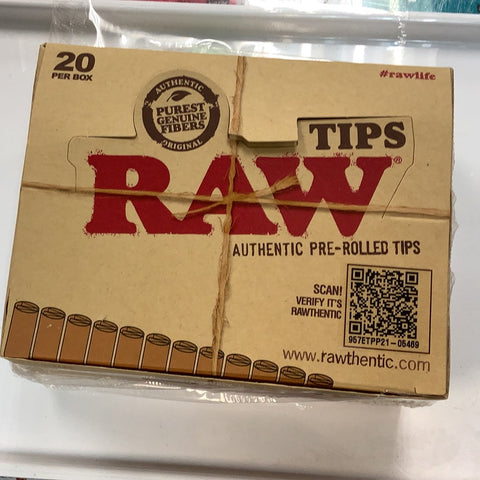 200.2 20 RAW Authentic Pre-Rolled Tips
