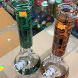 1736 | Skull Print Beaker,Bowl,14" 7mm Decal Beaker