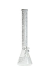 726.4 | L726 19 inch 9mm NICE GLASS Sandblast Floral Beaker