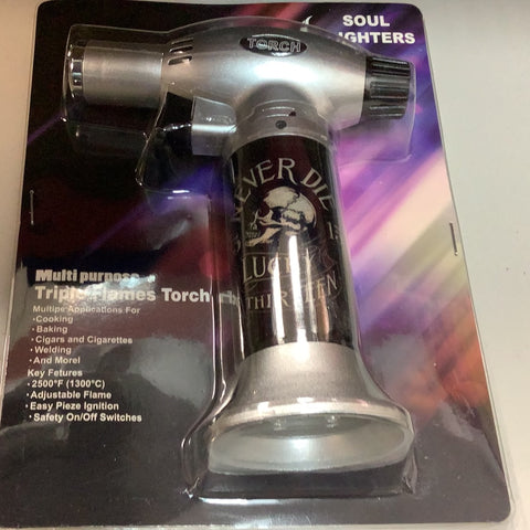 .2 Torch single flame skulls assorted