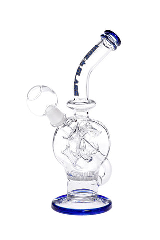 529.5 | XY529 9 inch NICE GLASS Stem Crossing & Honeycomb Oiler