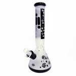 1649 | 15" Frosted Infyniti Brand Water Pipe with Ice Catcher Color Tube Beaker
